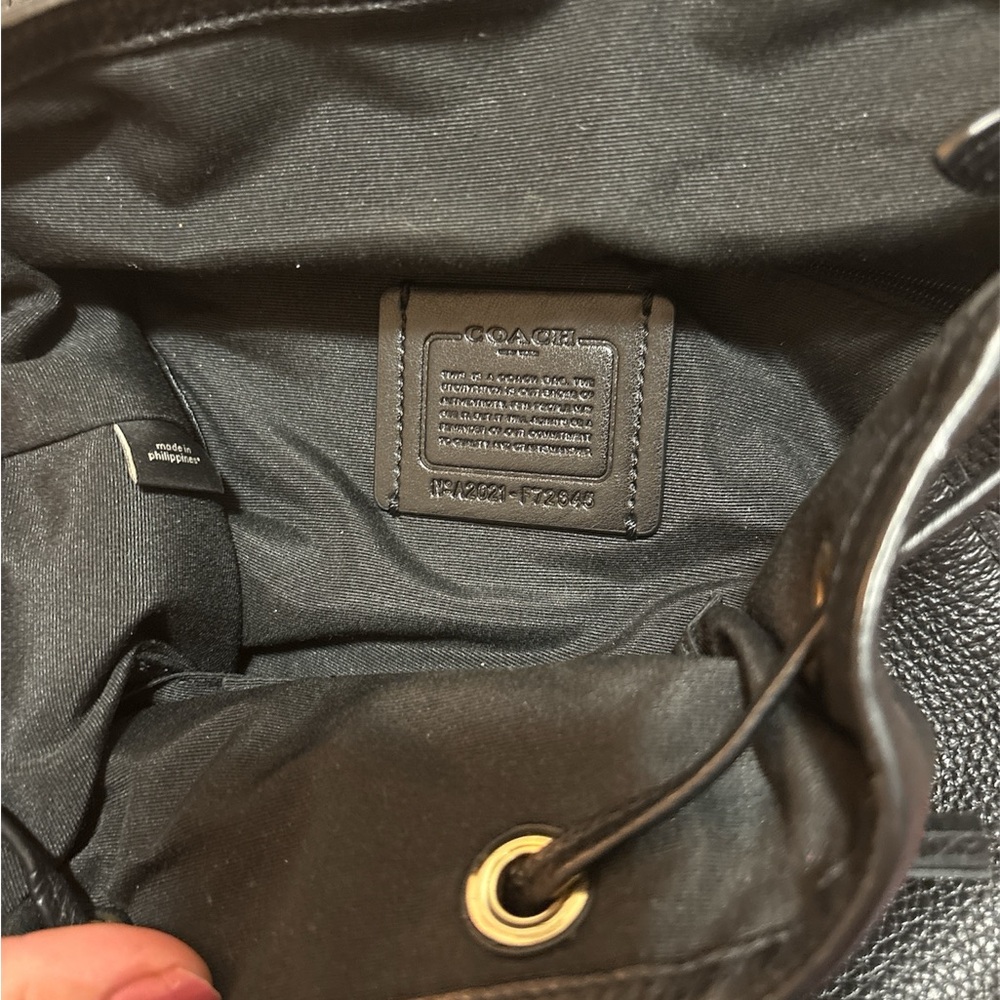 Coach Black Leather Backpack - Picture 8 of 9